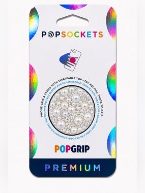 Mixed Pearls & Diamonds PopSocket Phone Holder Grip New